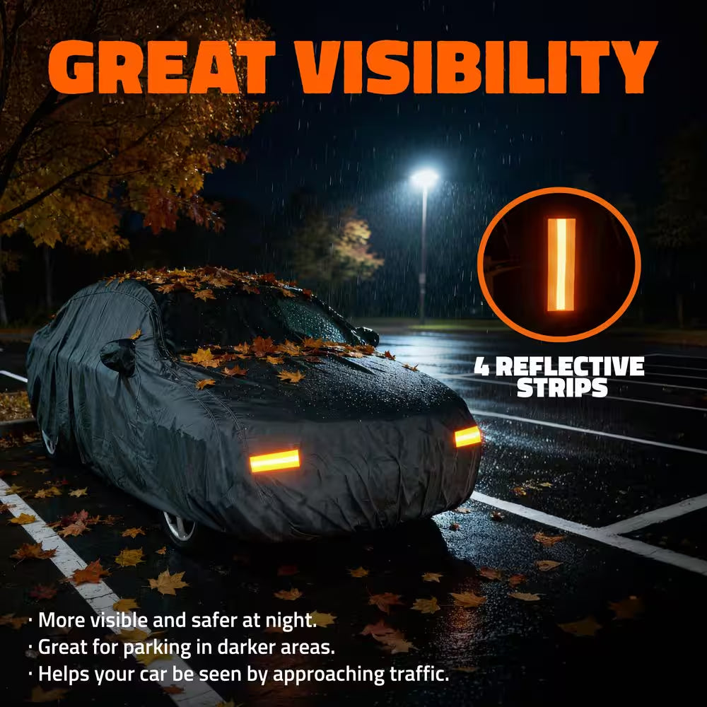190 In. X 75 In. X 57 In. Extra Thick PVC Cotton Lined Heavy-Duty SUV Car Cover