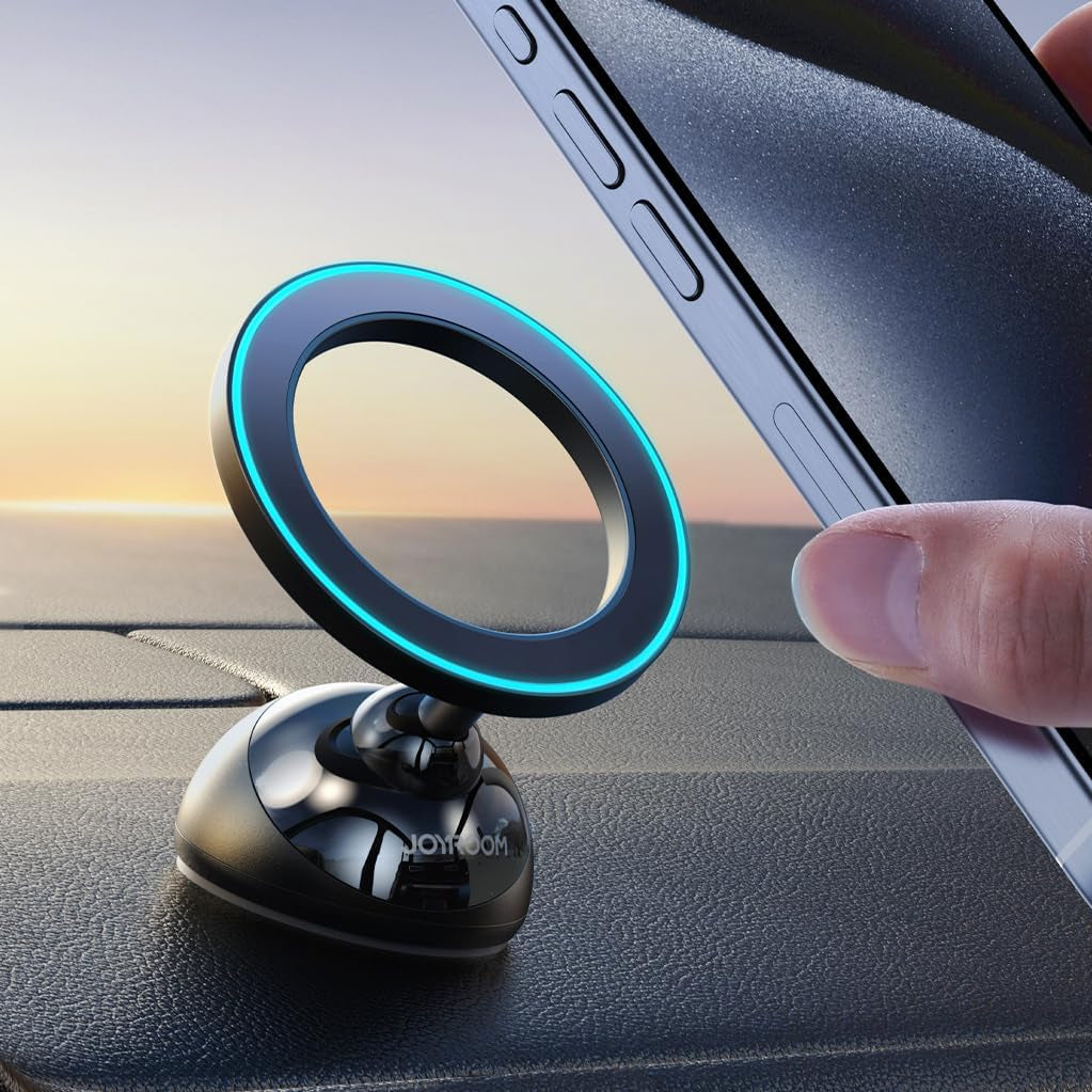 JOYROOM Magnetic Car Mount for MagSafe - All-Metal Strong Magnet Phone Holder for iPhone 16/15/14/13/12 - Perfect for Dash Installation