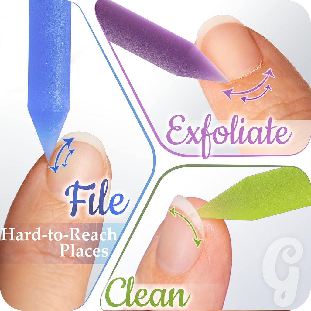GLADZY Professional Glass Cuticle Pusher - Durable Manicure Stick with Genuine Czech Quality for Effortless Cuticle Removal