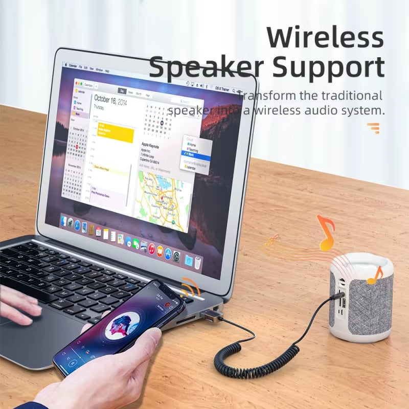 Essager Bluetooth Audio Receiver Dongle USB to 3.5Mm Jack Car Audio Aux Bluetooth 5.0 Handsfree Kit for Car Receiver BT Transmit