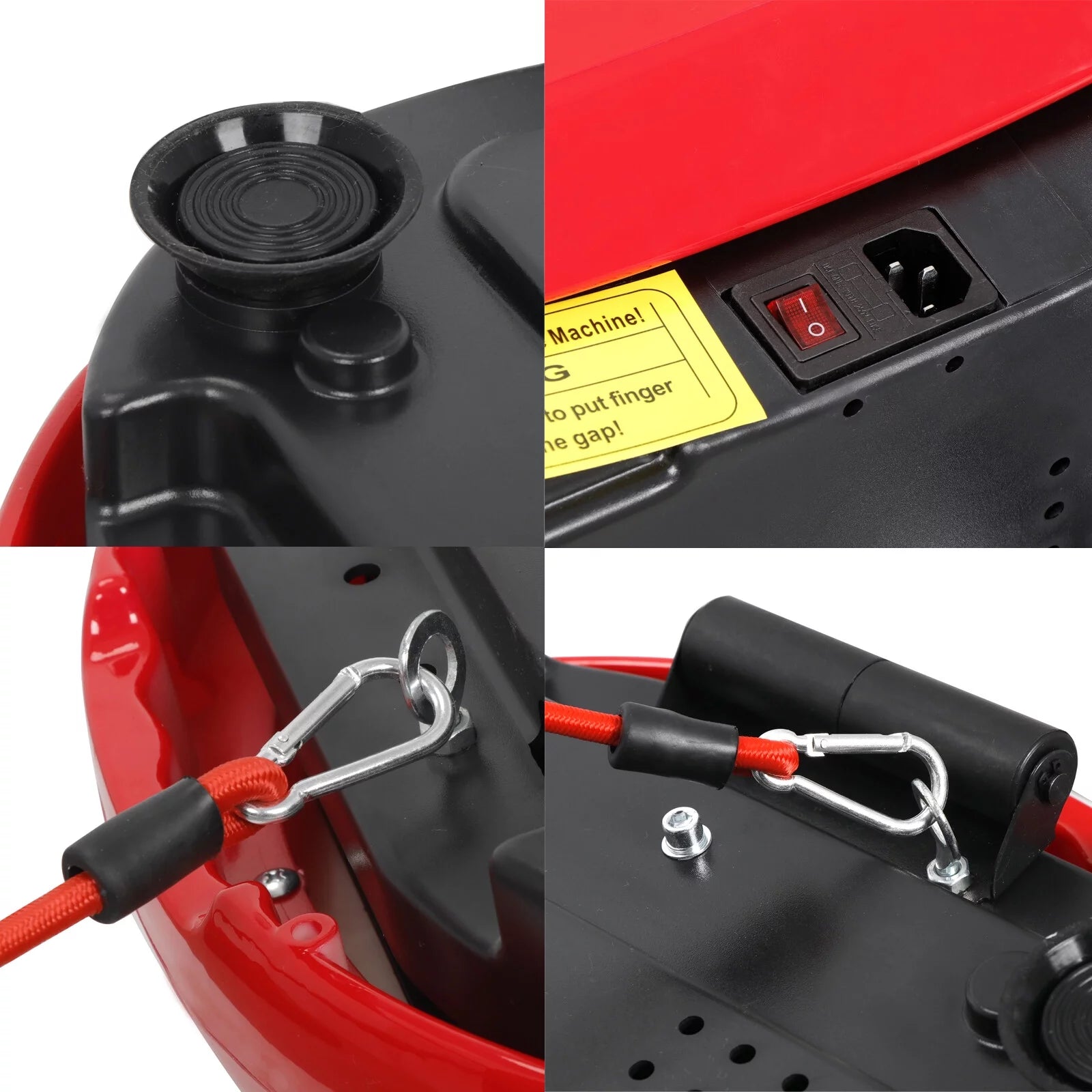 Vibration Plate Exercise Machine for Full Body Workouts with Bluetooth Connectivity - Red