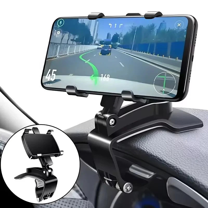 Universal Multi-Function Car Mobile Phone Holder - 360 Degree Rotatable Dashboard GPS Clip Accessories