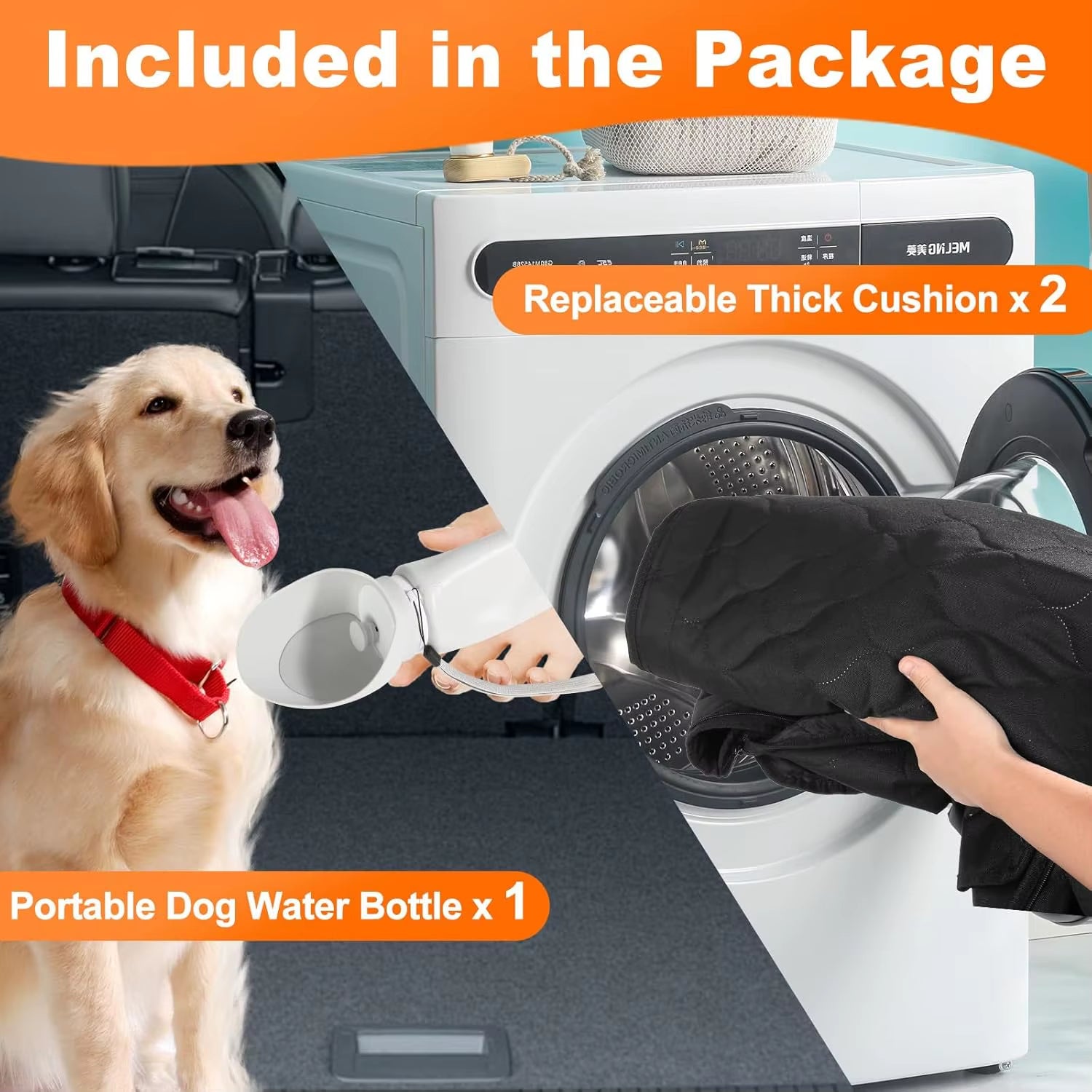 Ultimate Waterproof Dog Car Seat Protector & Travel Hammock - Foldable Pet Travel Accessories for Safe and Comfortable Rides