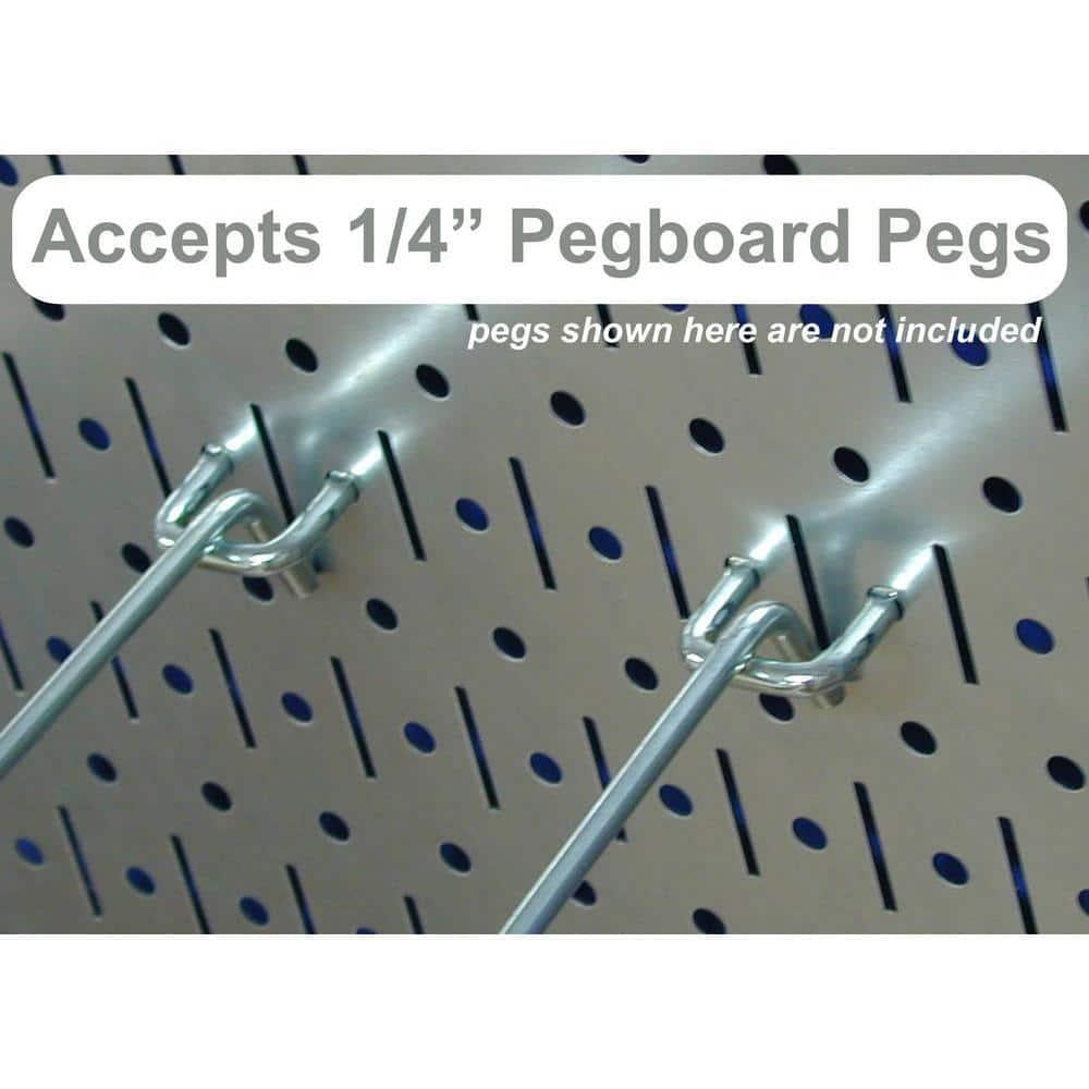 Metal Pegboard Wall Organizer Set - 32" x 32" Garage Storage Solution, Black (2 Pieces)