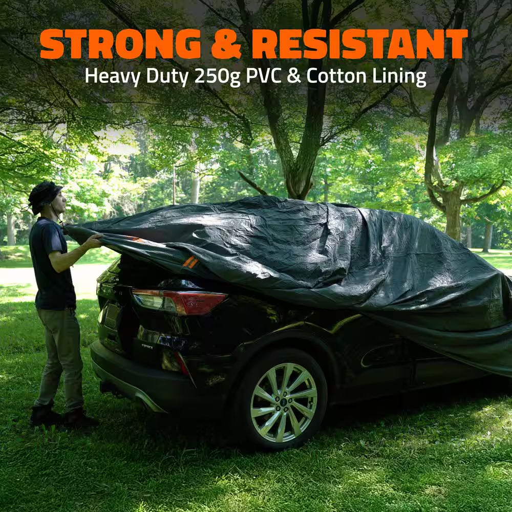 190 In. X 75 In. X 57 In. Extra Thick PVC Cotton Lined Heavy-Duty SUV Car Cover