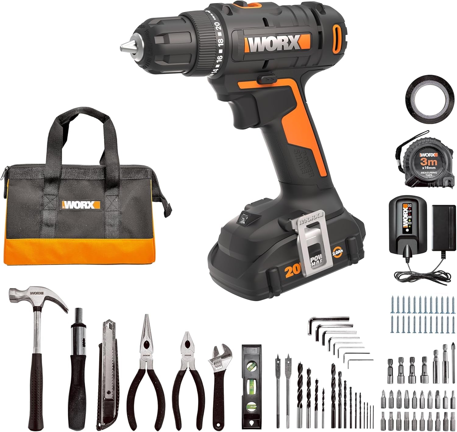 Worx WX101L.9 20V Cordless Drill & Driver - Powerful and Versatile Tool Only