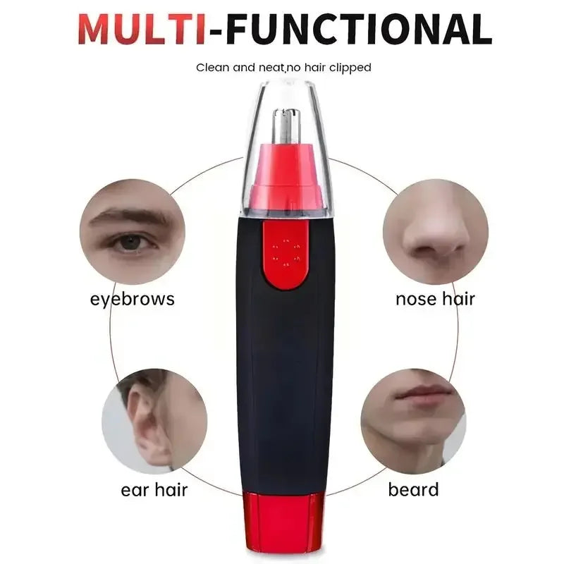 Cordless Nose and Ear Hair Trimmer for Painless Facial and Eyebrow Grooming, Nose and Ear Cleaning Trimmer Razor