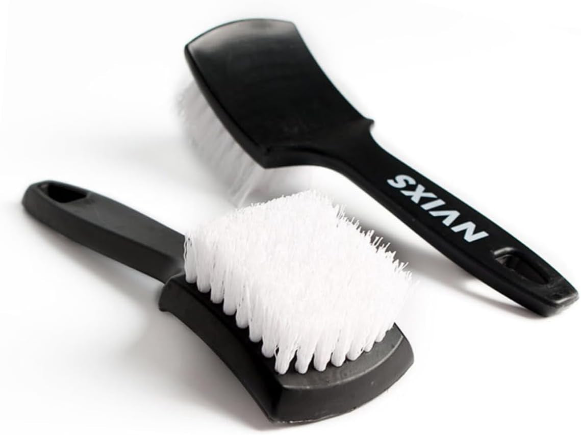 SUPVOX 2-Pack Wheel Cleaning Brush - Versatile Automotive Detail Tool with Strong Bristles for Effortless Dirt and Dust Removal