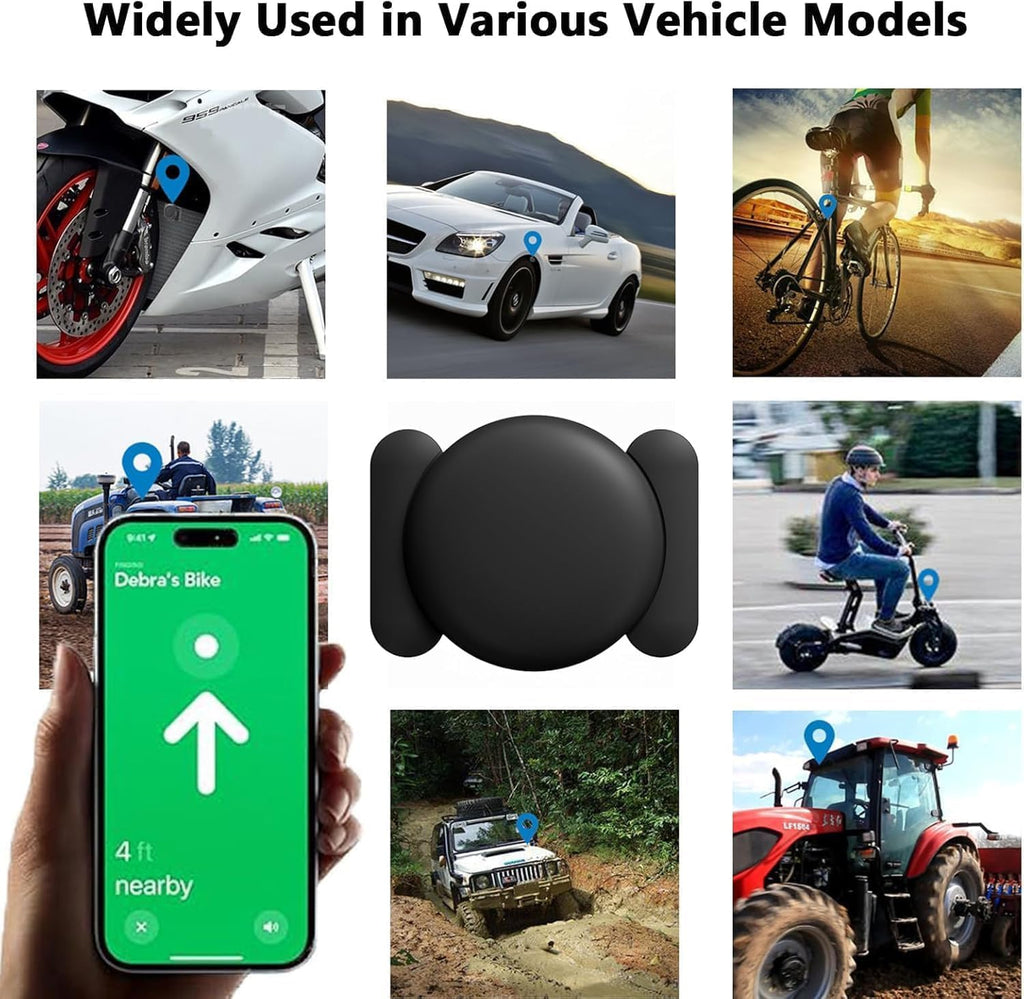 Hongtop GPS Car Tracker,No Monthly Fee Tracker Device for Vehicles,Car GPS Tracker Work with Apple Find My(Ios Only),Mini Hidden Car Tracker with Magnetic Case (Black,2Pcs)