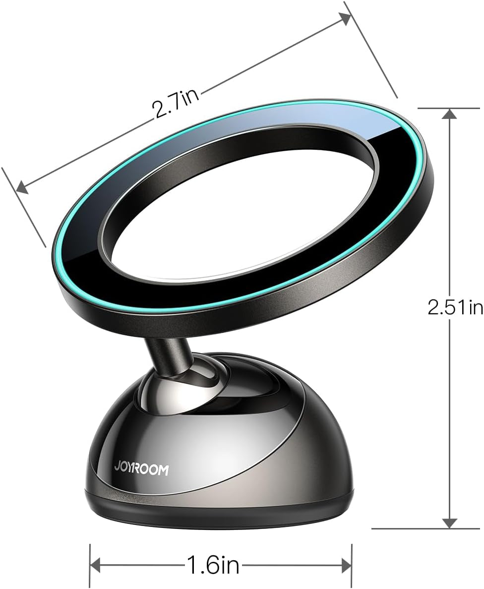 JOYROOM Magnetic Car Mount for MagSafe - All-Metal Strong Magnet Phone Holder for iPhone 16/15/14/13/12 - Perfect for Dash Installation
