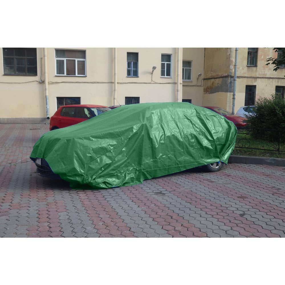 20 Ft. X 30 Ft. Multi-Purpose Green Poly Tarp Cover 8 Mil Thick Weave Material, Waterproof