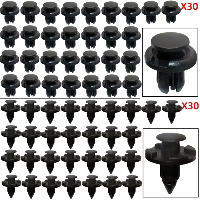 180Pcs Auto Fastener Clips & Push Retainer Pin Rivet Kit - Essential Car Accessories for Honda Civic, Accord, CR-V and More!