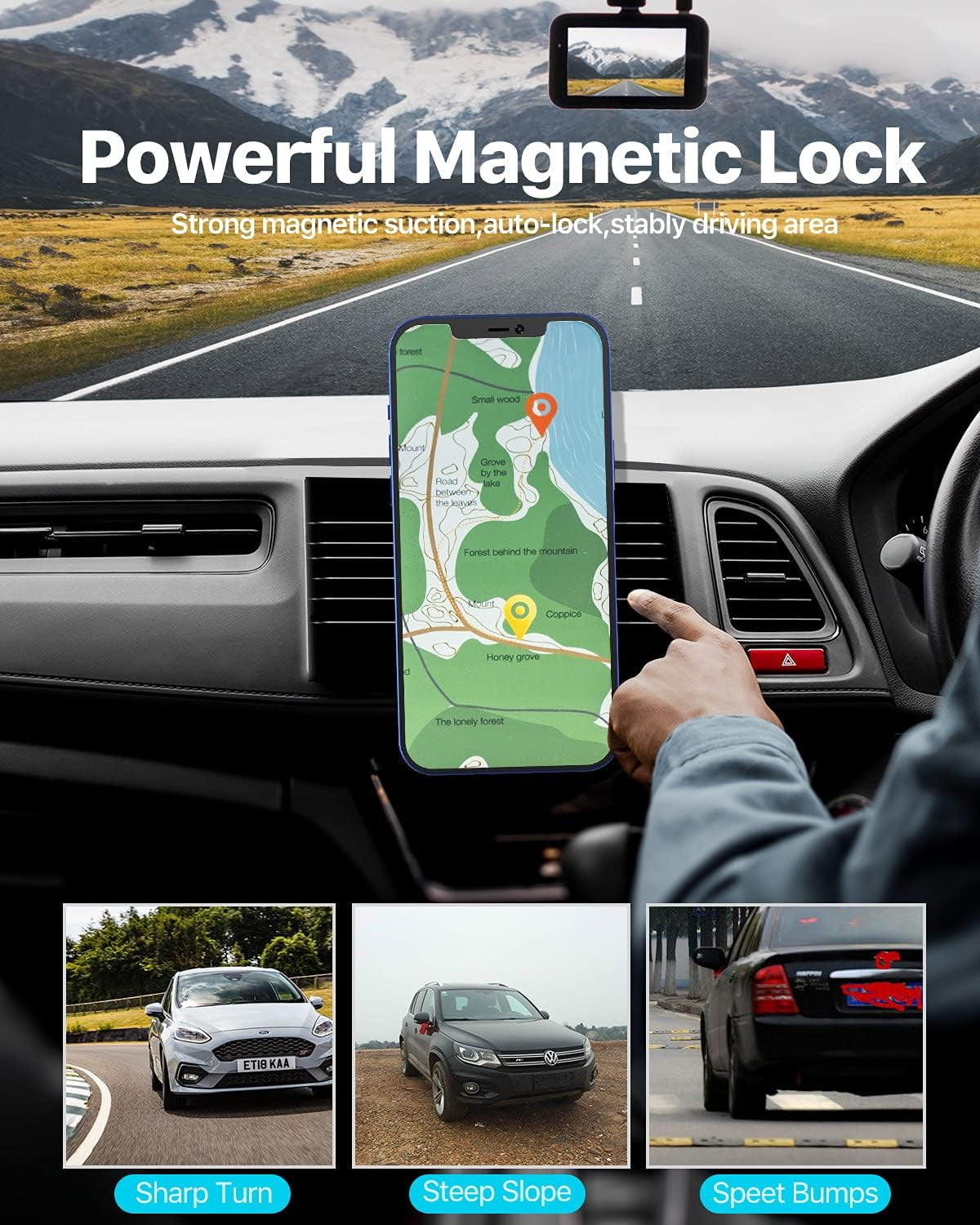 Magnetic Wireless Car Charger,Ikeer Fast Wireless Car Charger Phone Mount,15W Auto-Clamping Air Vent Holder,For Iphone 13/13 Pro/13Pro Max/13 Mini/12/12 Pro/12 Pro Max/12 Mini