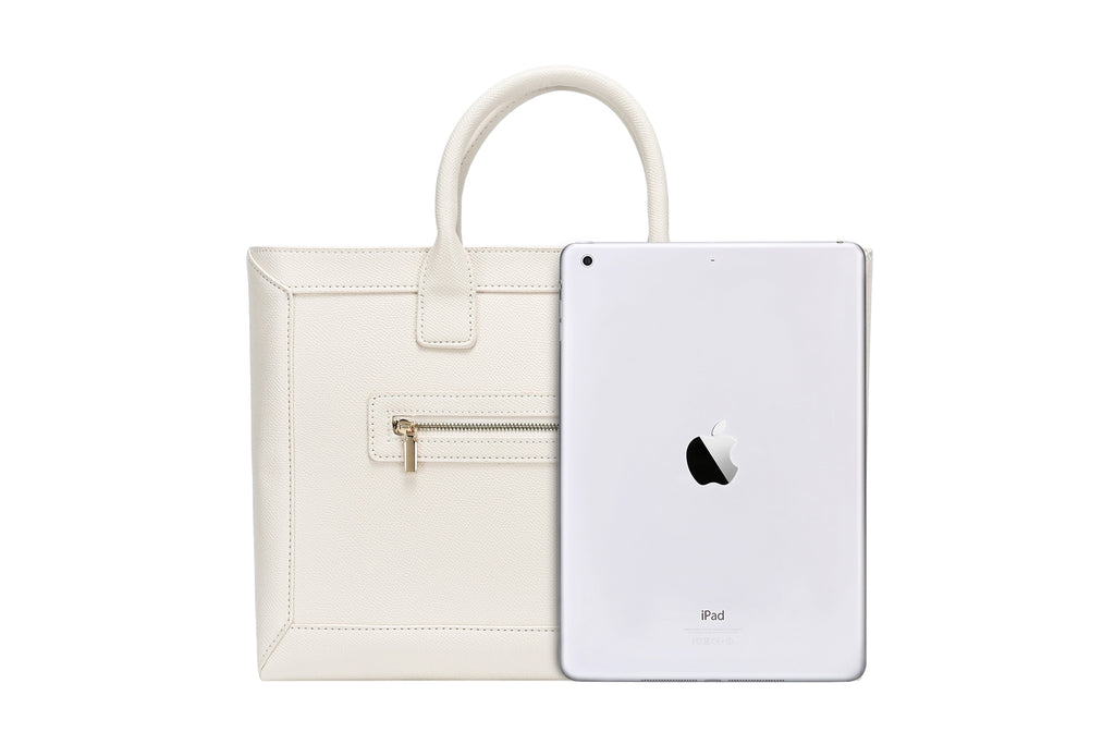 Daisy Rose Tote Shoulder Bag with Front Zipper - PU Vegan Leather
