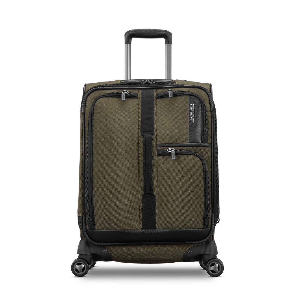 Cargo Max 21" Softside Carry on Spinner Luggage with Divider Pockets, Olive