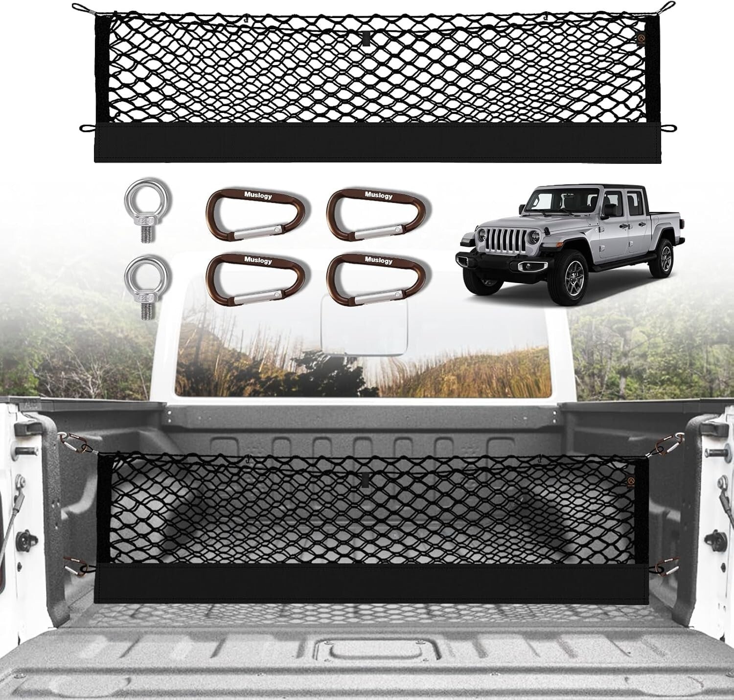 Truck Bed Cargo Net for Jeep Gladiator JT (2020-2025) - Premium Accessory