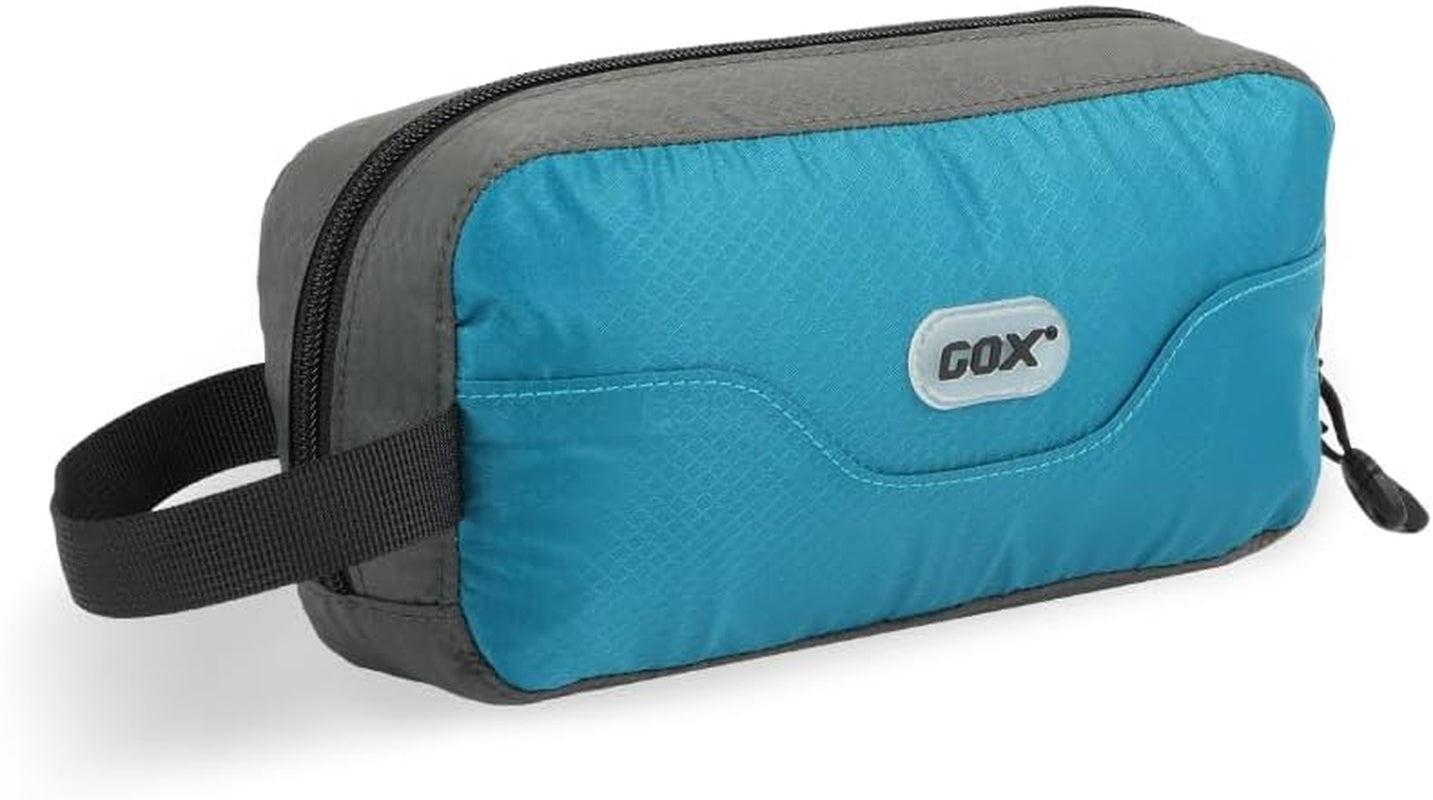 GOX Travel Small Toiletry Bag for Men Nylon Dopp Kit Medicine Bag Travel Organizer Pouch Shave Kits for Teens Toiletry Essentials Bathroom Compact (Turquoise, 9.8 * 4.3 * 3.3 Inches)