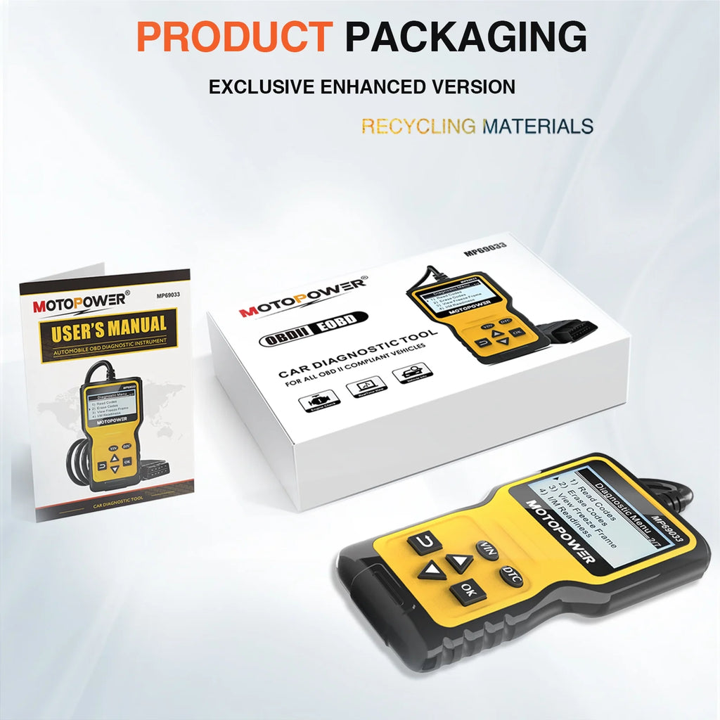 MOTOPOWER Car OBD2 Code Reader OBD2 Scanner Engine Fault Code Reader Car Diagnostic Scan Tool