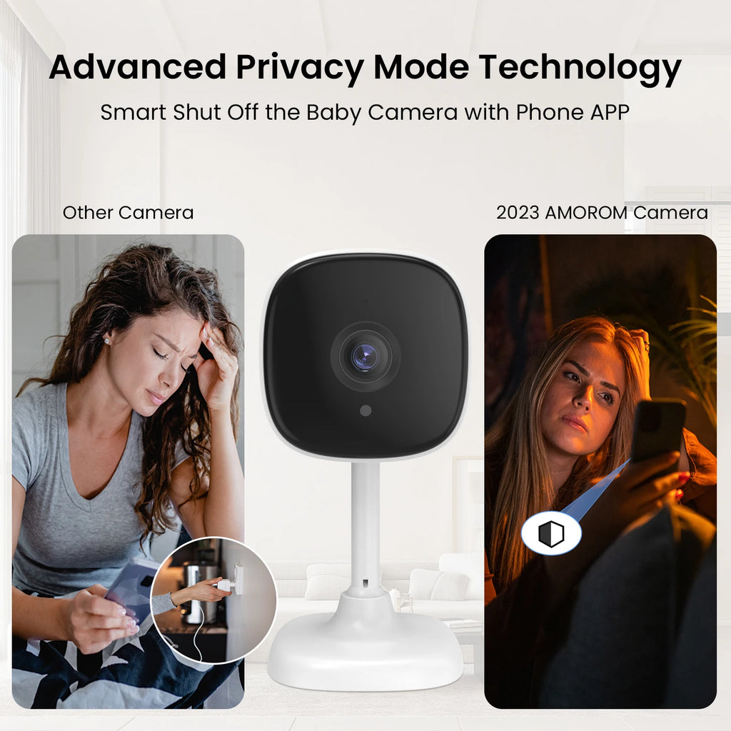 1080P HD Tuya Wifi IP Camera Indoor Pet Baby Monitor Night Vision Ai Detection P2P Surveillance Cameras with Alexa & Google Home