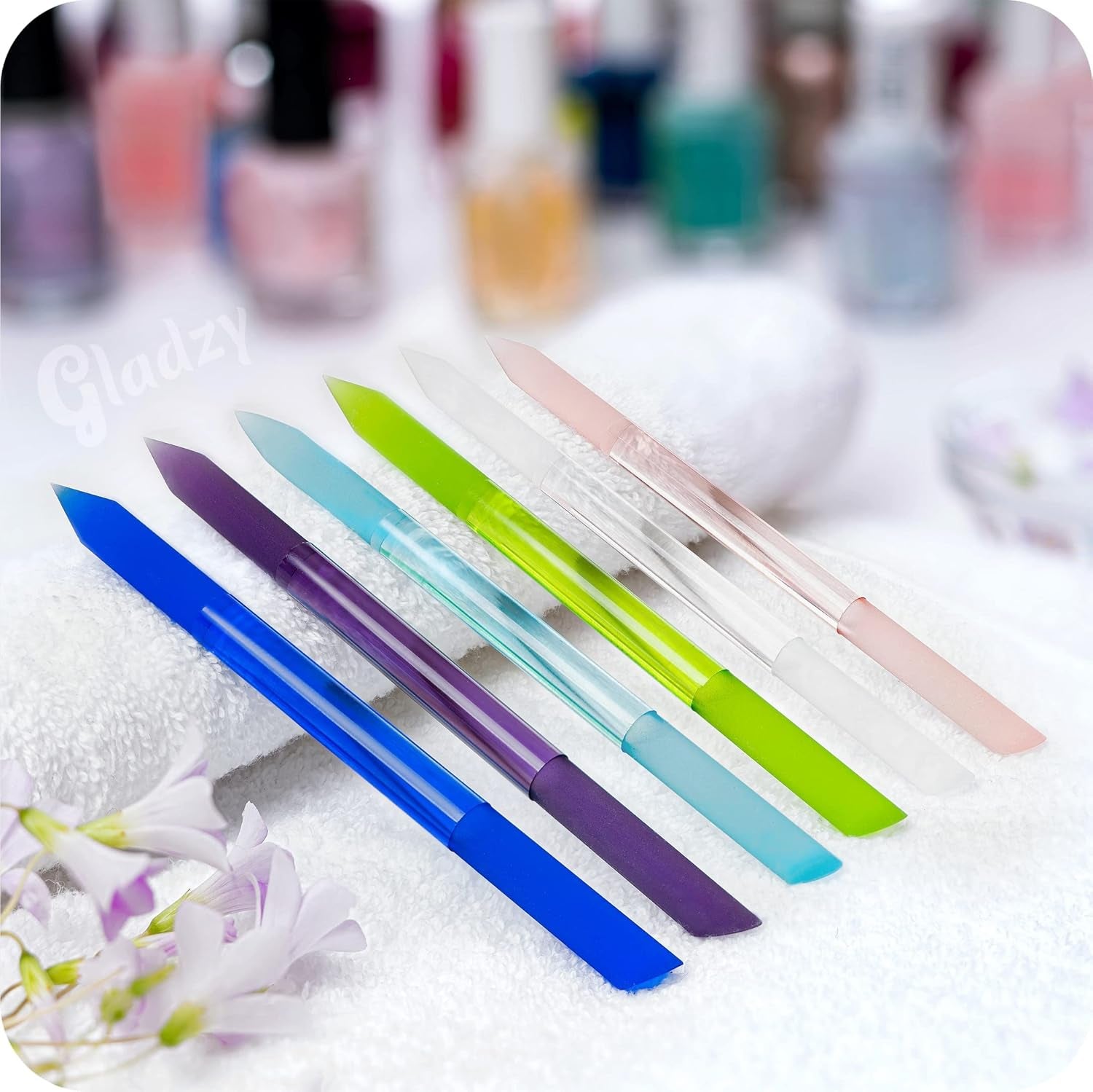 GLADZY Professional Glass Cuticle Pusher - Durable Manicure Stick with Genuine Czech Quality for Effortless Cuticle Removal