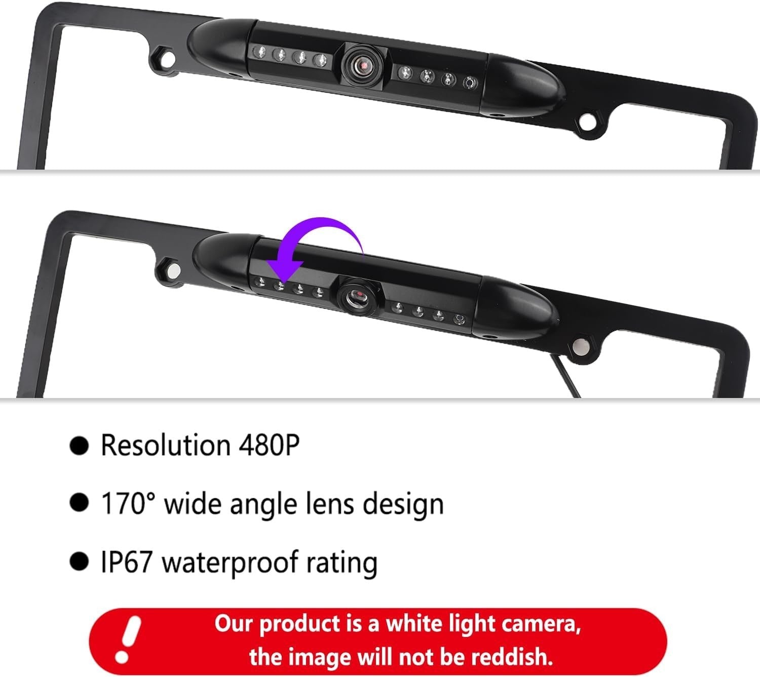 Cámara de Reversa HD Universal para Automóviles con Visión Nocturna
