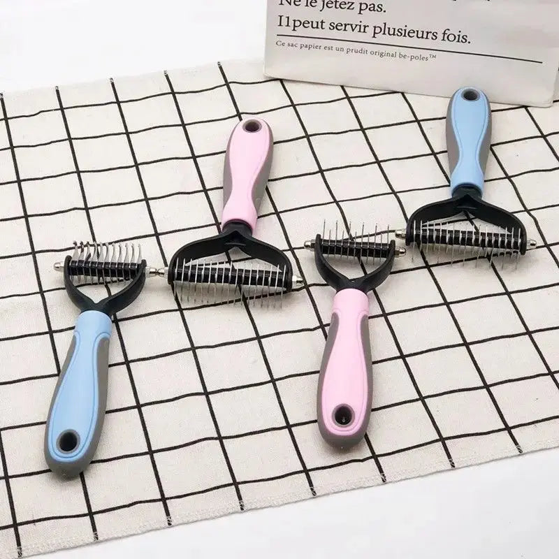 Pet Grooming Shedding Tool - Cat Hair Removal Comb and Brush
