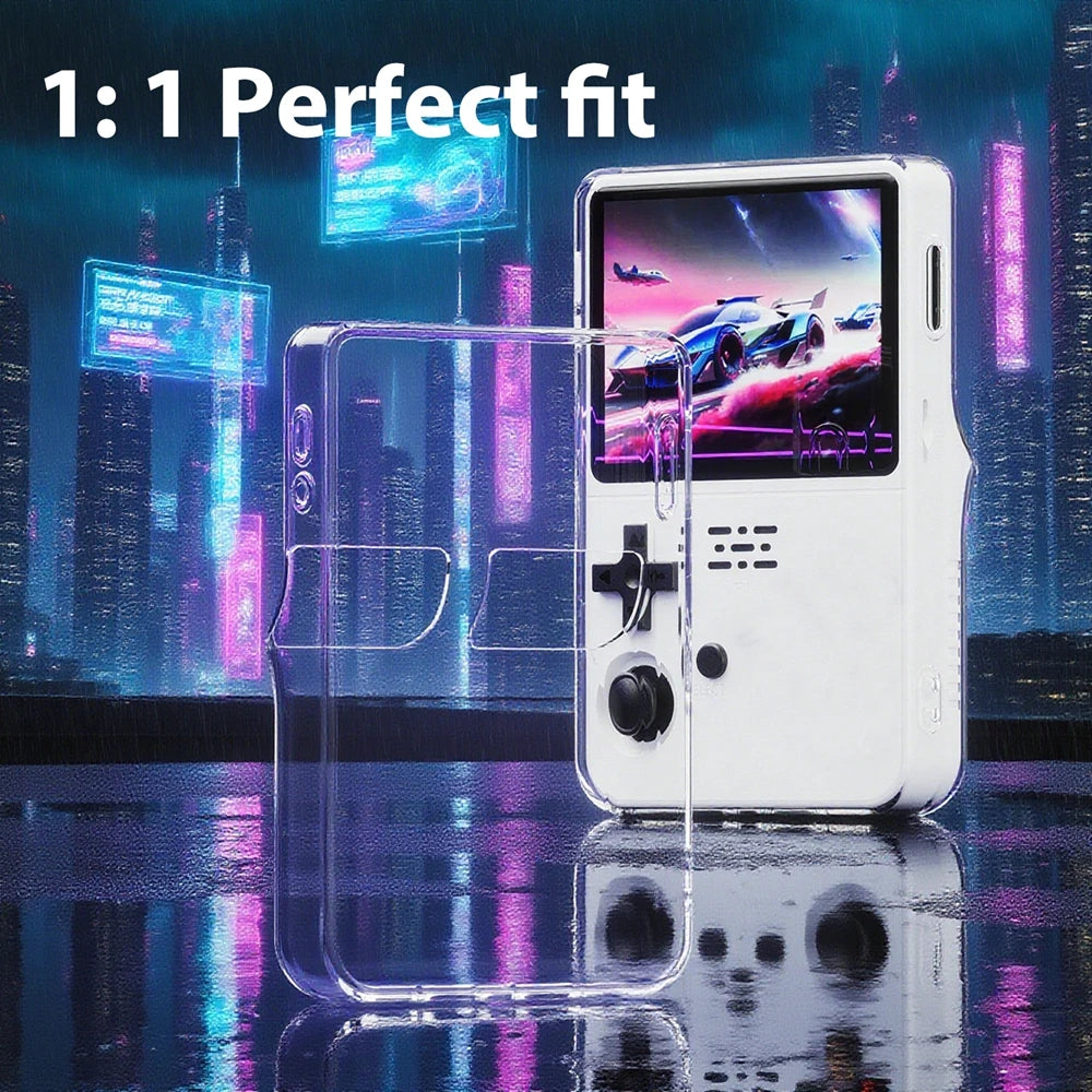 Transparent TPU Protective Case for ANBERNIC R36S Handheld Game Console - Drop-Proof Soft Shell Cover for Gaming Accessories