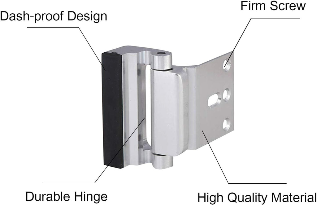 Ultimate Childproof Door Reinforcement Locks - 2 Pack with 8 Screws, 800 Lbs Strength, Sleek Silver Finish