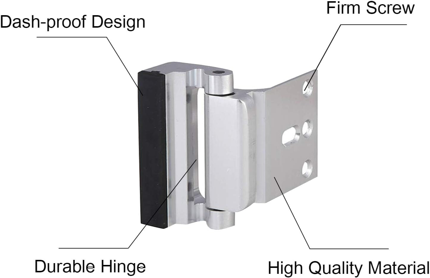 Ultimate Childproof Door Reinforcement Locks - 2 Pack with 8 Screws, 800 Lbs Strength, Sleek Silver Finish