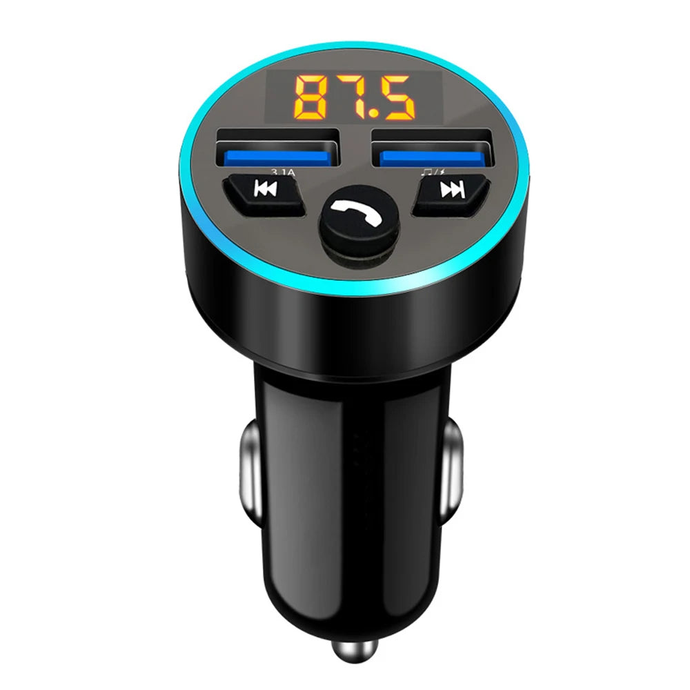 Car Wireless Bluetooth 5.0 FM Radio Transmitter USB MP3 Radio Charger Adapter FM Transmitter Car MP3 Player Flash Drive Plug Car