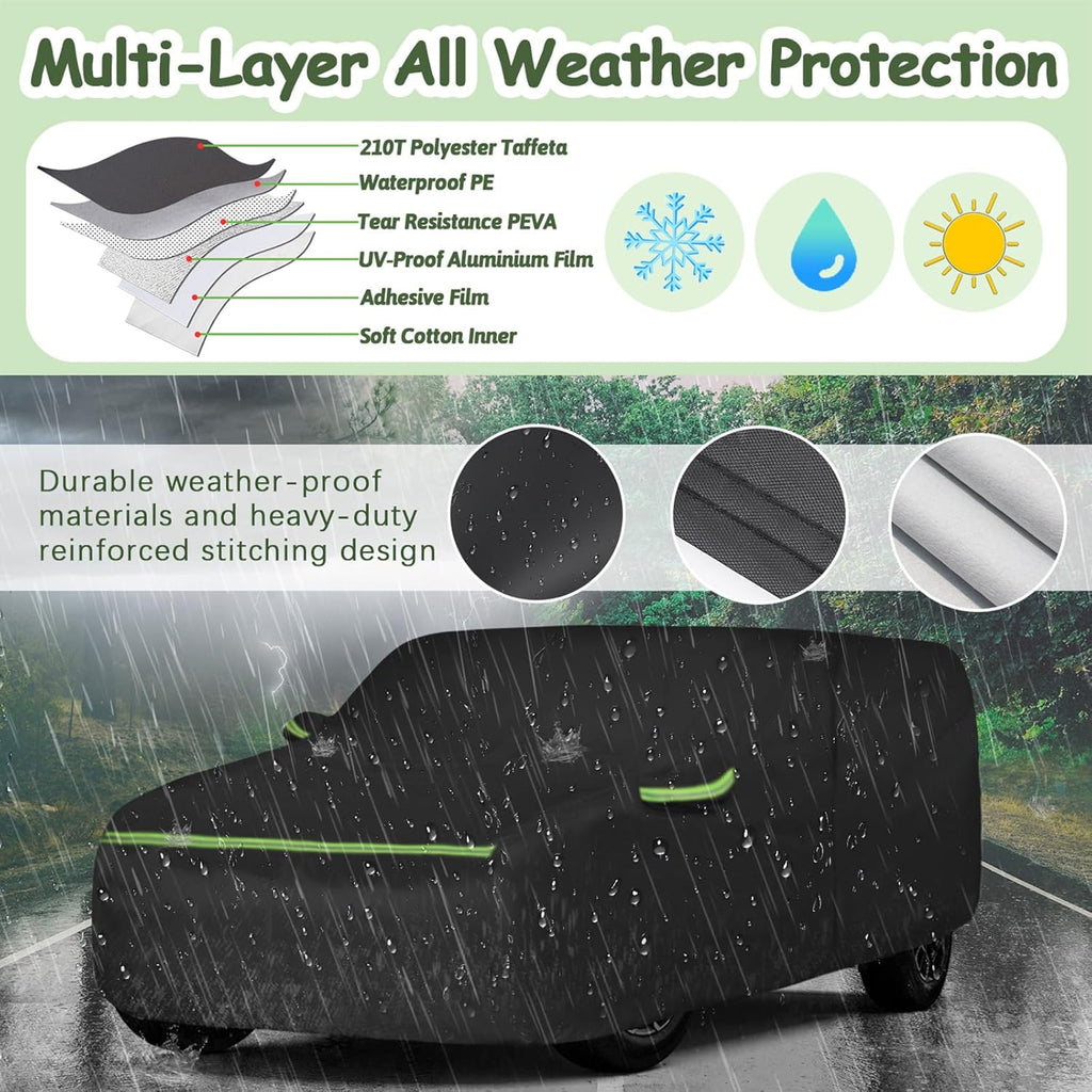 Premium Waterproof Car Cover for 2003-2026 Chevrolet Express & GMC Savana Vans - Ultimate UV, Rain, Dust & Snow Protection with Zipper Door & Windproof Straps