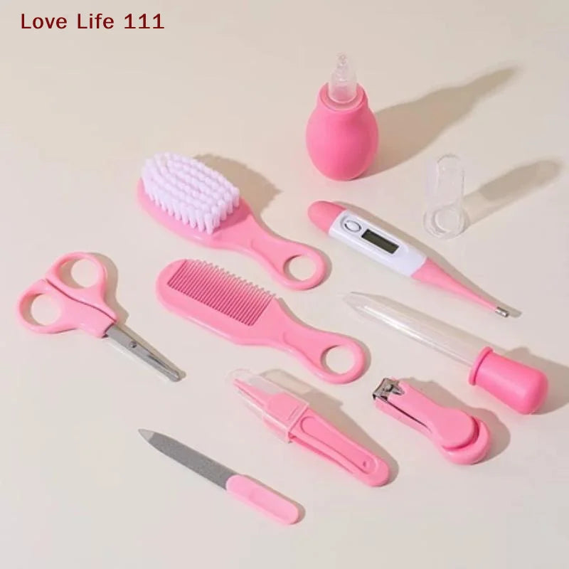 New 6/10Pcs/Set Baby Health Care Kit Kids Nail Hair Health Care Grooming Brush Clipper Teether Toothbrush Baby Essentials