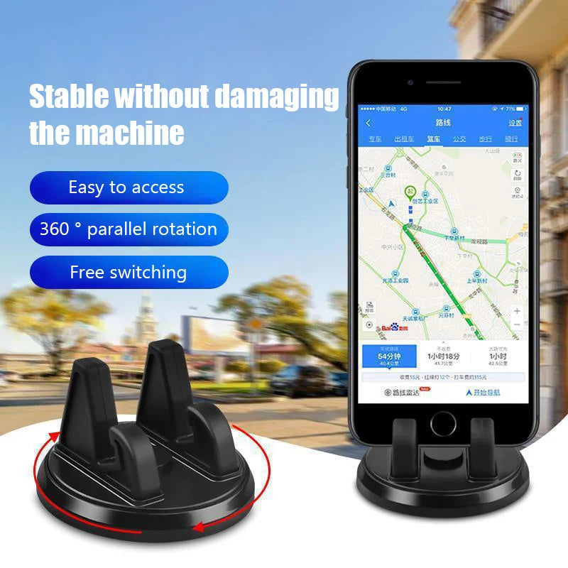 360-Degree Rotating Car Phone Holder with Anti-Slip Pad for iPhone, Samsung, Xiaomi, and Huawei - Premium Dashboard Accessory