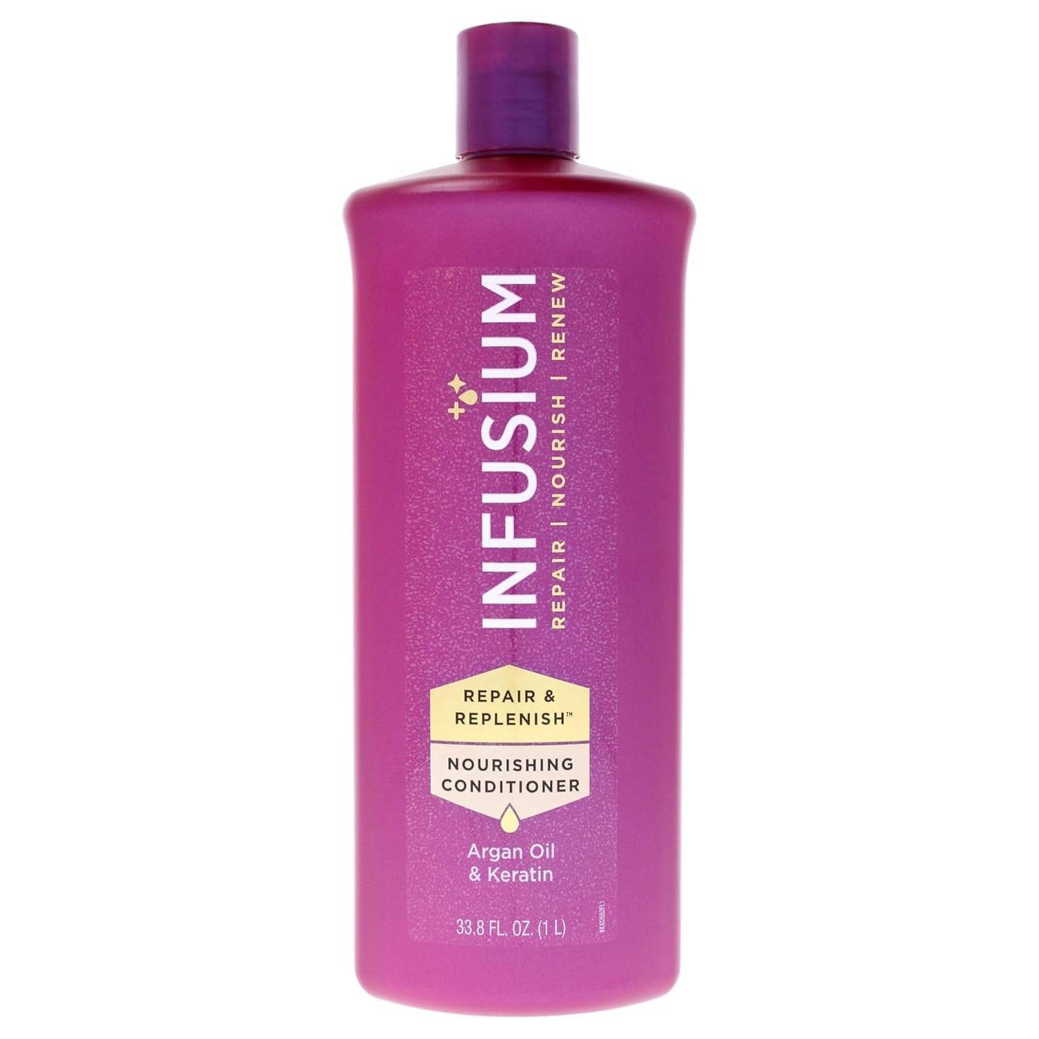 Infusium Repair & Replenish Nourishing Conditioner - Enriched with Keratin, Argan Oil & Ceramides for All Hair Types - 33.8 Oz