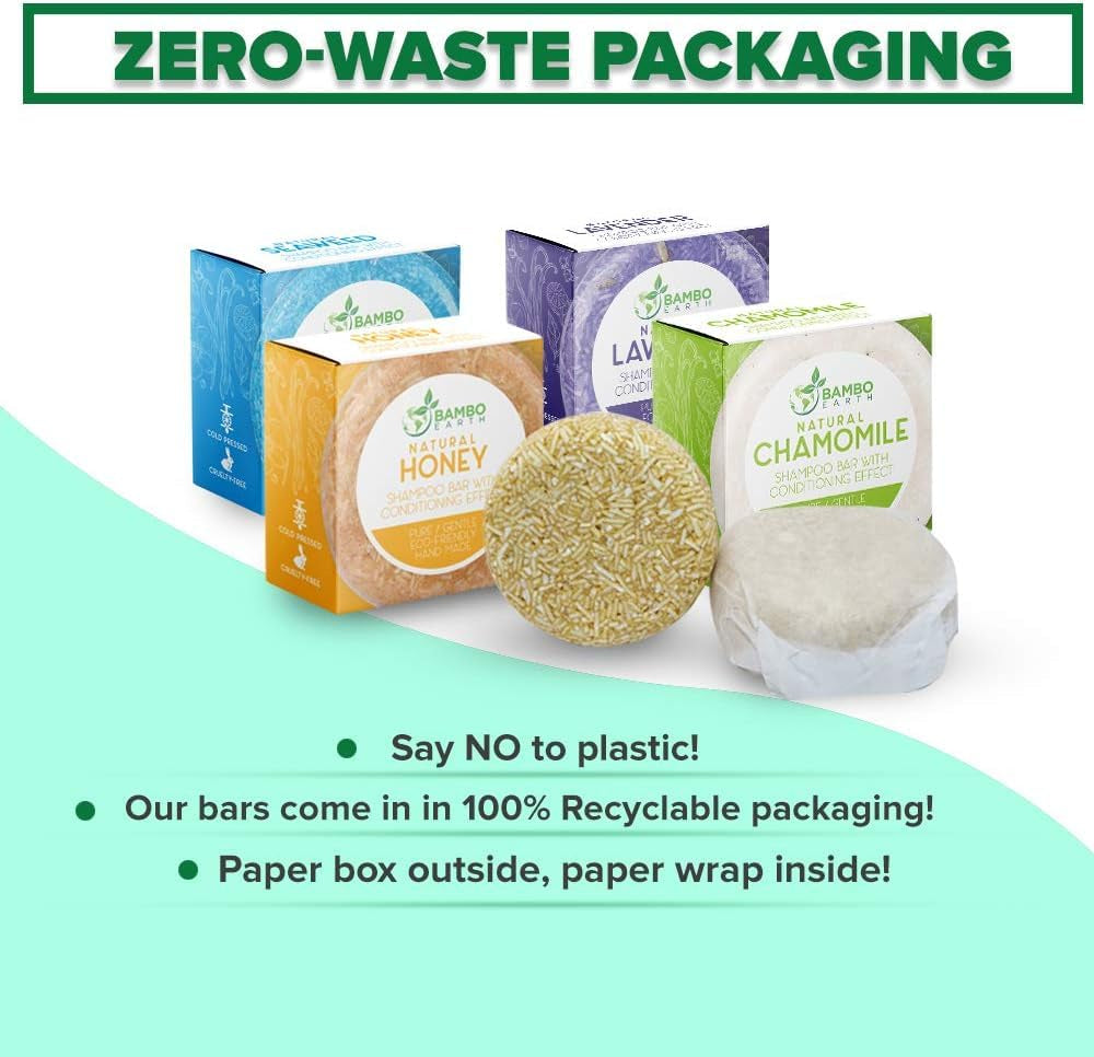 Coconut Solid Shampoo Bar & Conditioner – 100% Organic, Plant-Based, Zero Waste Hair Care Solution