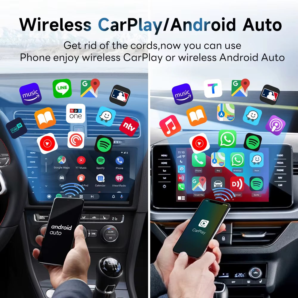 Carlinkit 5.0 2Air Wireless Adapter Wireless Android Auto &Carplay Box Plug and Play Wifi Bluetooth Auto Connection for OEM Cars