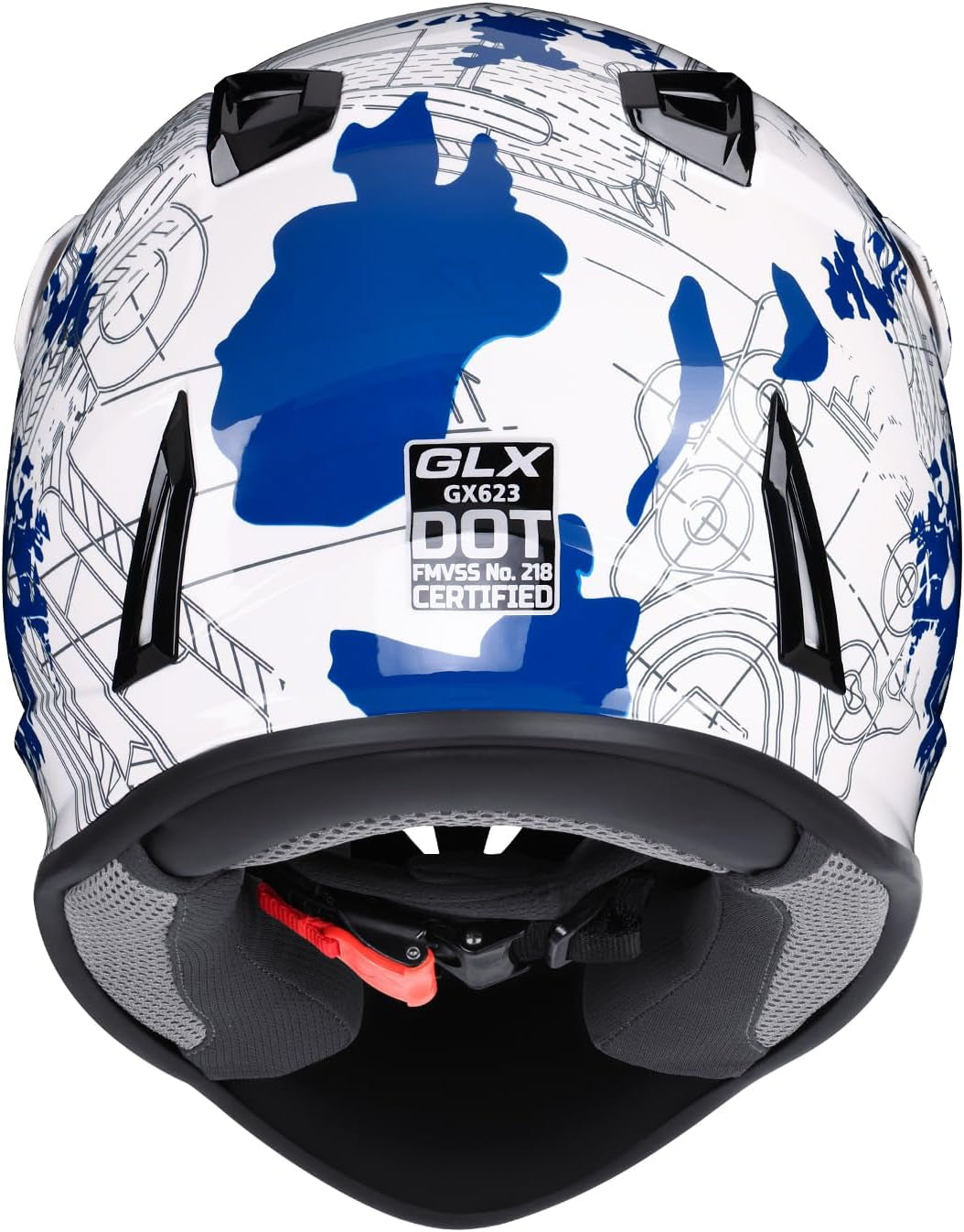 GLX GX623 Youth Atv/Dirt Bike Helmet Combo - Modern, Medium - DOT