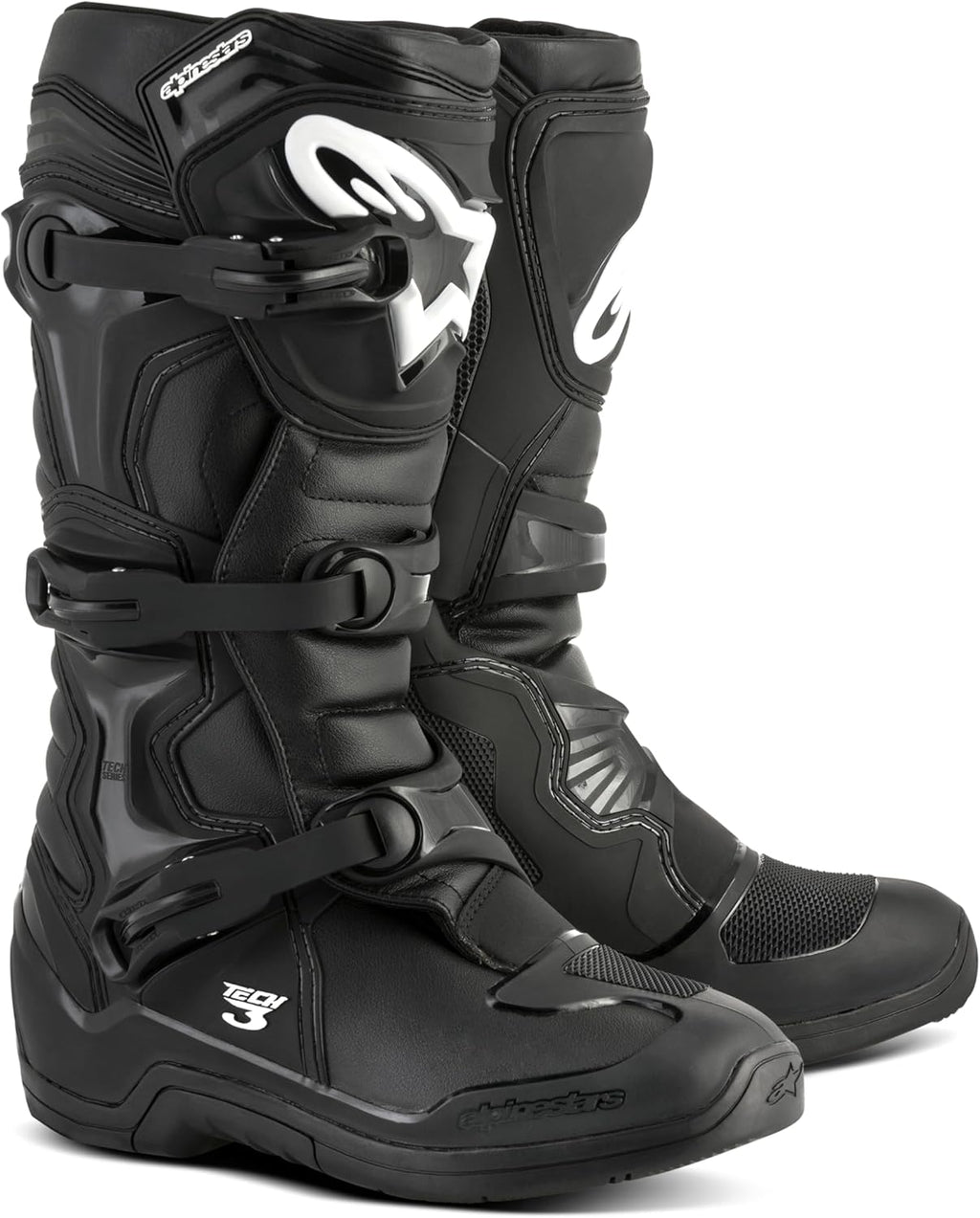 Alpinestars Tech 3 Motocross Boots, Durable & Lightweight, Ce-Certified for Off-Road Powersports, 11, Black