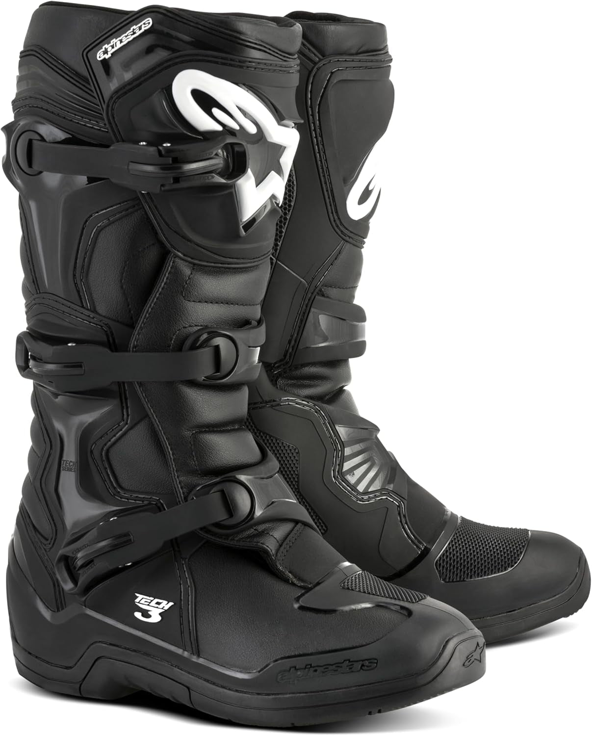 Alpinestars Tech 3 Motocross Boots, Durable & Lightweight, Ce-Certified for Off-Road Powersports, 11, Black