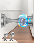 Magnetic Door Stoppers - 2 Pack Stainless Steel with No-Drill Adhesive for Strong Hold - Perfect for Wide Doors