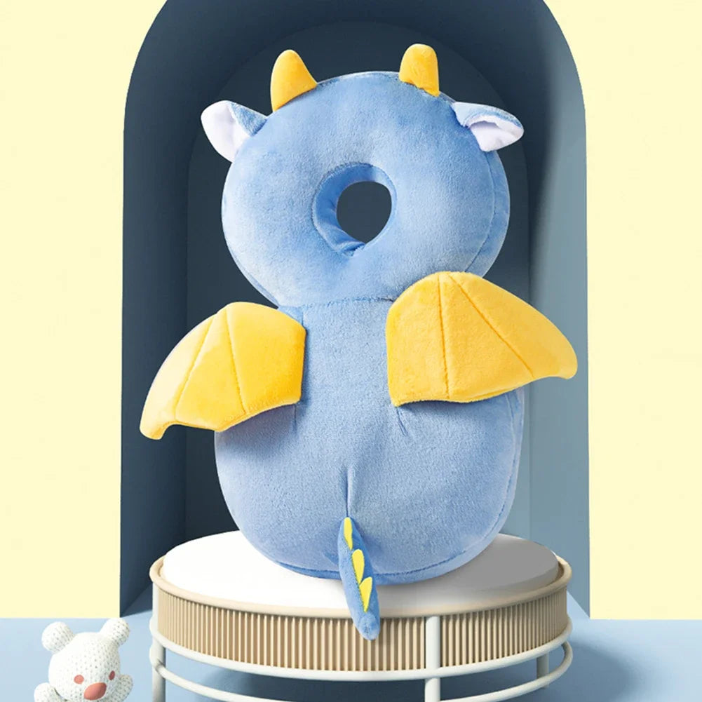 Cute Cartoon Baby Head Protector Backpack Pillow - Soft Cotton Cushion for Safe Crawling and Walking