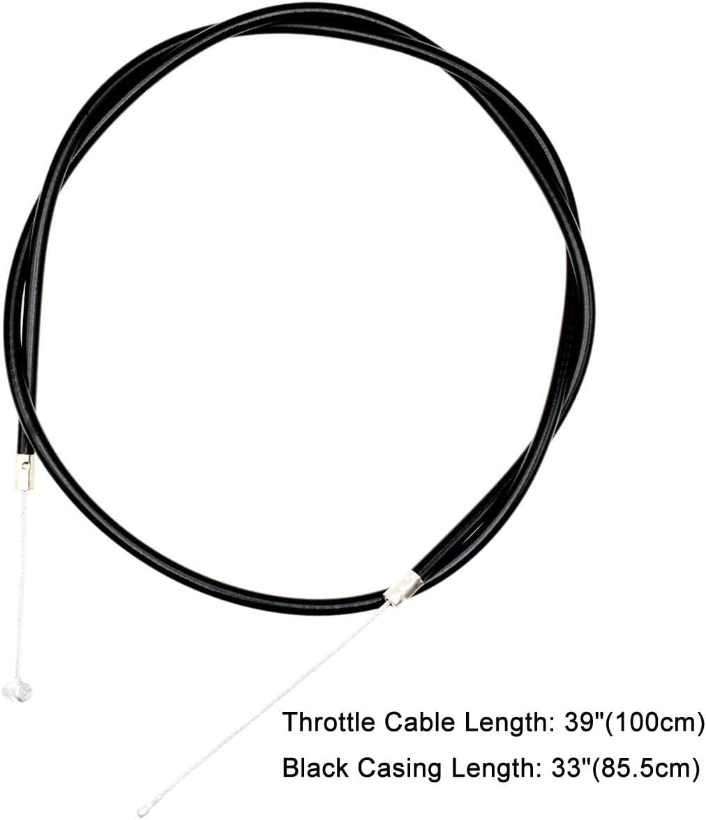 7/8" 22Mm Twist Throttle Accelerator Grip and 39" Throttle Cable for 47Cc-49Cc 2-Stroke 4 Wheeler Quad Trail Bike Mini Pit Dirt ATV Quad Pocket Motorized Bike Parts