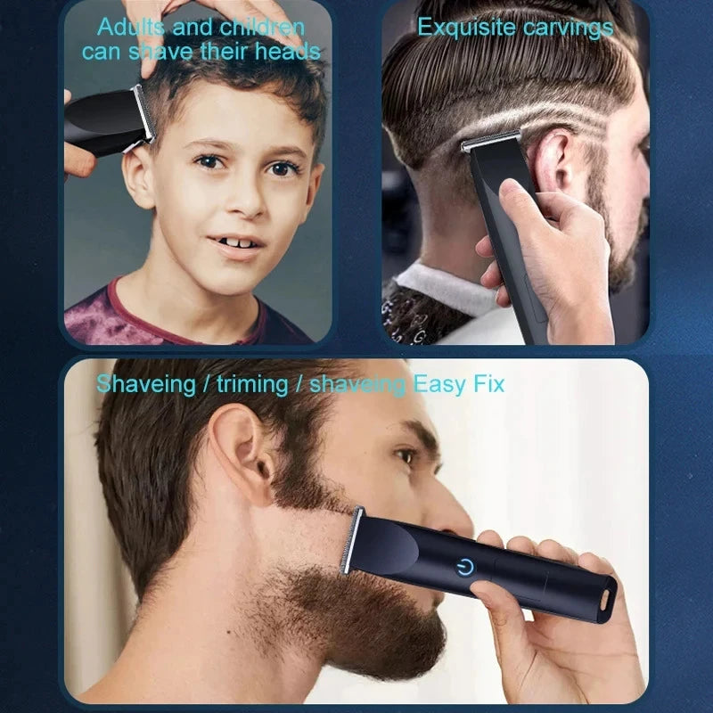 NEW 2026 Design of Adjustable Cutter Head with USB Charging for Electric Hair Clipper Hair and Beard Trimming