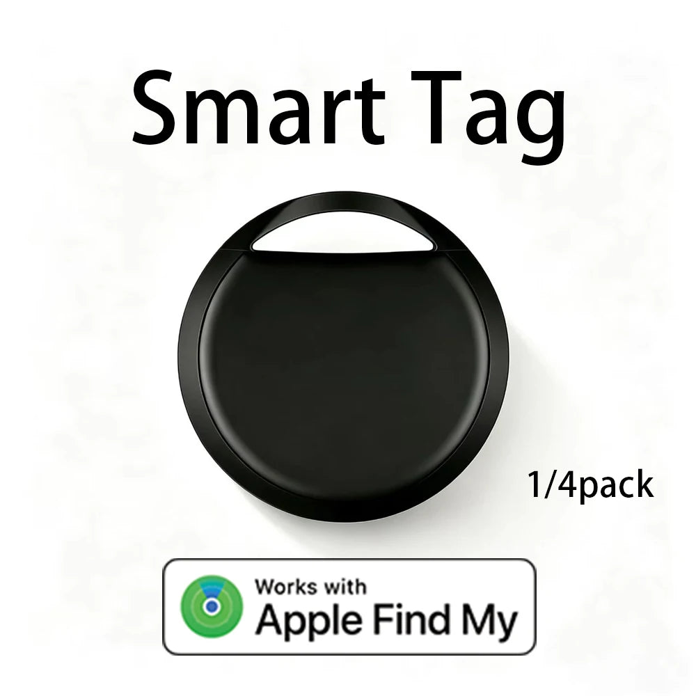 1/4 Pack Smart Tag for Apple Find My – Bluetooth Item Tracker with Left behind Alert & Loud Beep for Keys Wallet Luggage Finder