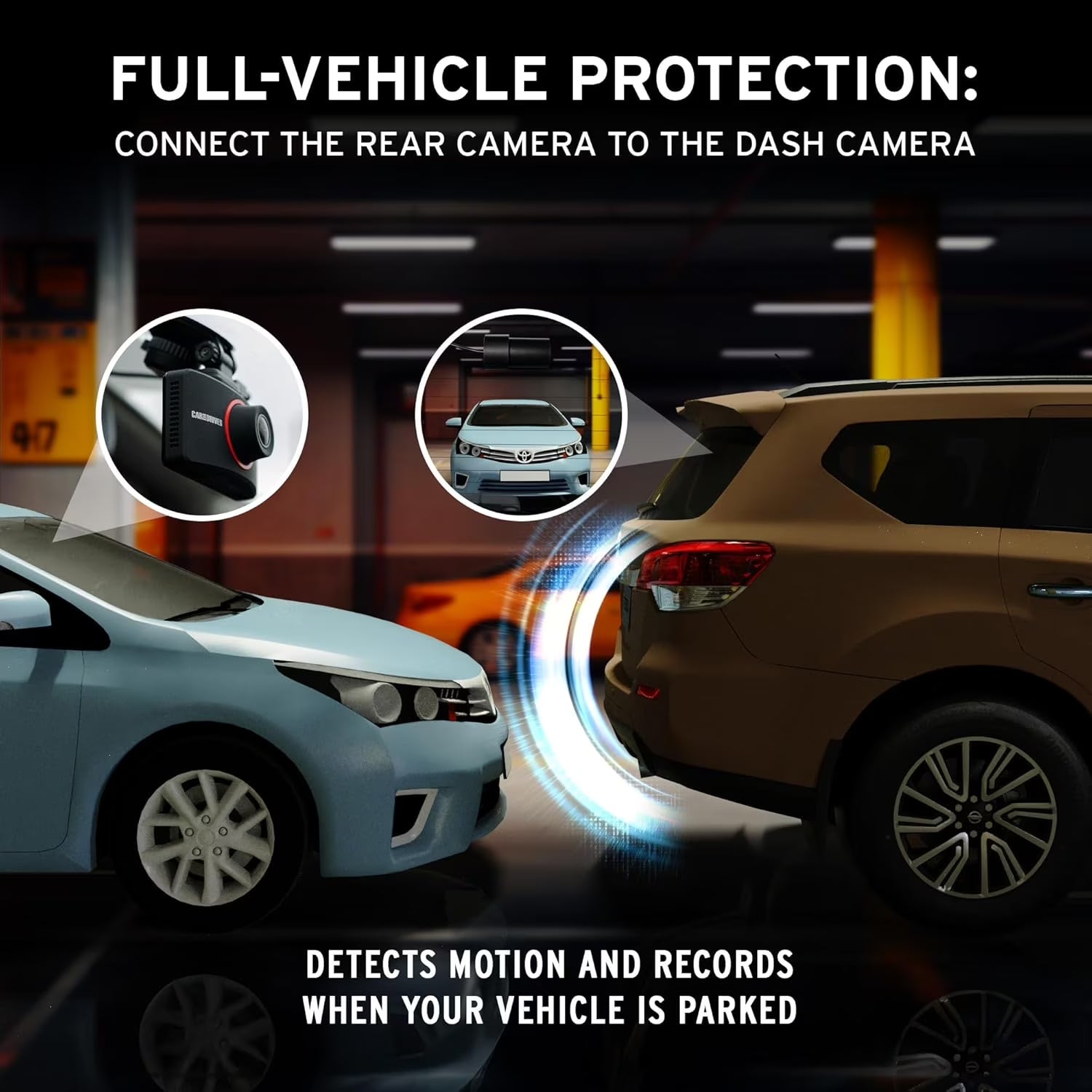 Car and Driver 1080P Full HD Dual View Dash Cam | Front, Rear-View Camera Combo with Sony IMX Sensor, High Dynamic, Range, ADAS Alerts, Night Vision | Blindspot Car Camera with 150 Degree Angle Lens