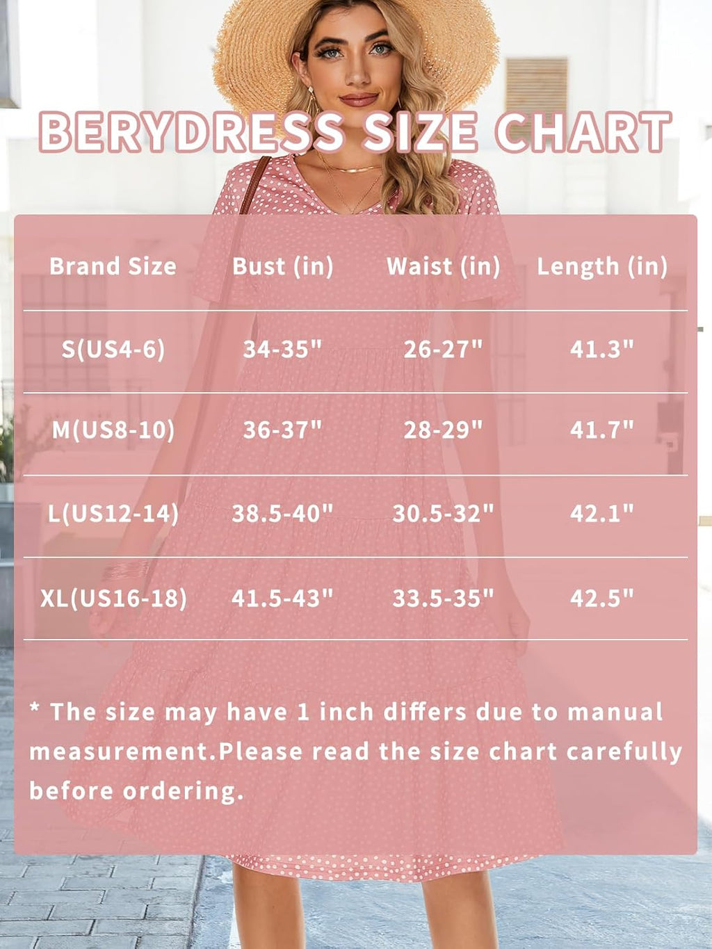 Berydress Women'S Casual Summer Tiered Midi Dress 2025 Short Sleeve V-Neck Loose Cotton Ruffle Babydoll Dress Boho Sundress