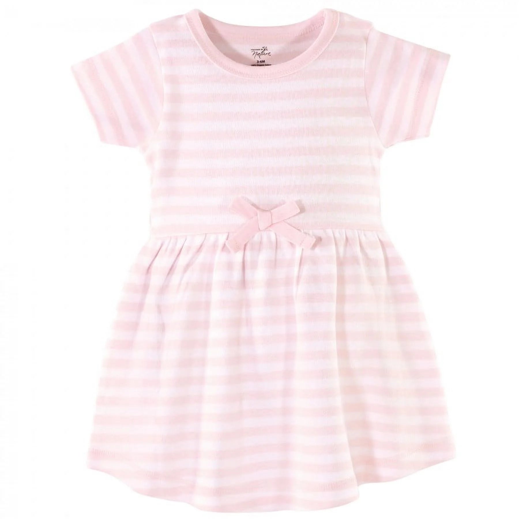 Touched by Nature Baby and Toddler Girl Organic Cotton Short-Sleeve Dresses 2Pk, Wild Flowers, 3 Toddler