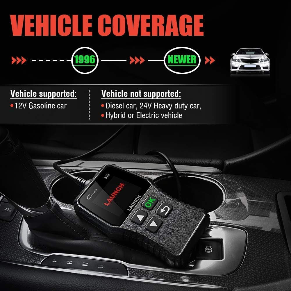 Launch OBD2 Scanner CR319 Check Engine Code Reader with Full OBD2 Functions