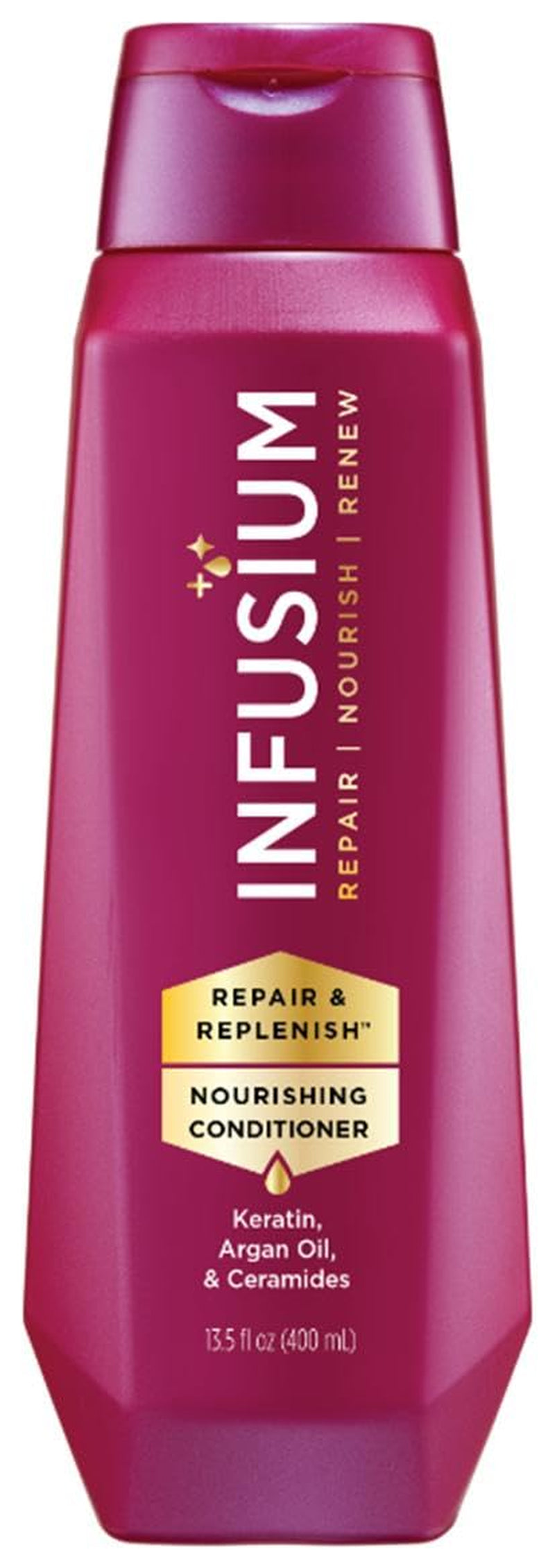 Infusium Repair & Replenish Nourishing Conditioner - Enriched with Keratin, Argan Oil & Ceramides for All Hair Types - 33.8 Oz