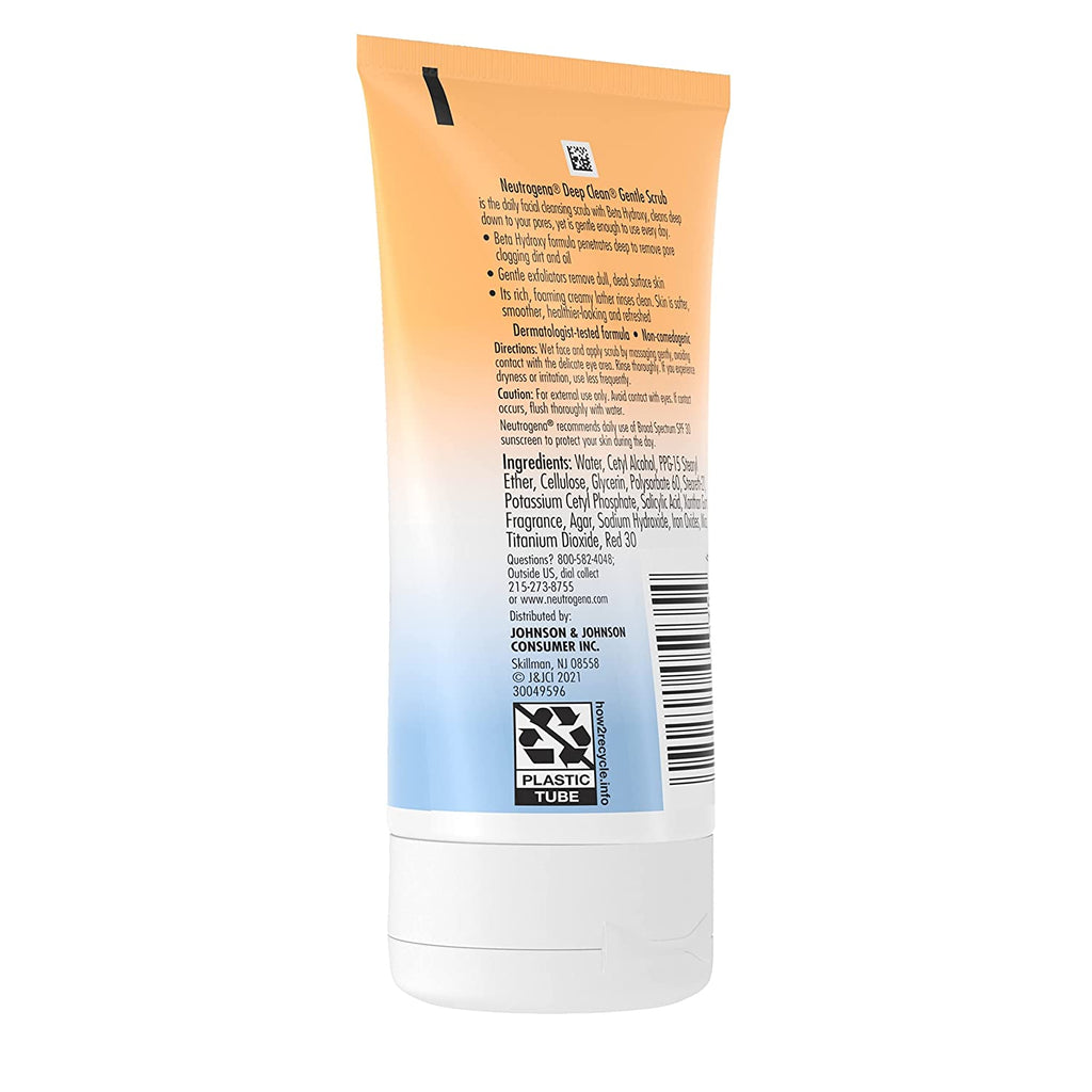 Neutrogena Deep Clean Gentle Daily Facial Scrub, Oil-Free Cleanser 4.2 Fl. Oz